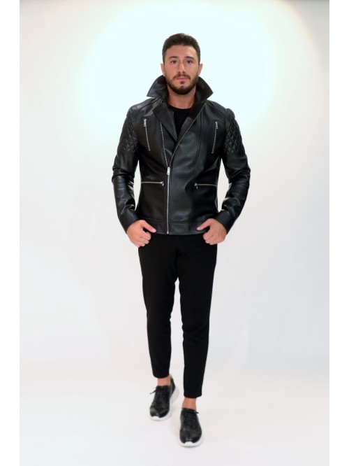 Emelda Black Leather Jacket
